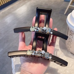 気品が軽くて豪華な超フラッシュドリルの真珠のクリップの高級感の後頭部はサメのクリップの髪飾りを出します。