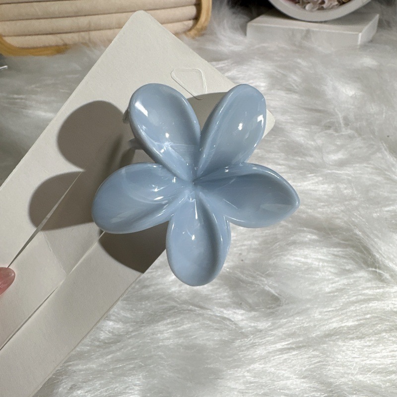 2025年新作クロスボーダー染めプルメリアグリッパー、ネットセレブ流紋花、高級ヘアピン、気質大理