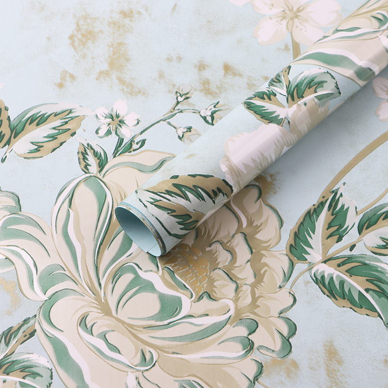 Rosas fragantes retro Papel Ouya Papel de embalaje de ramo de doble cara Material grueso impermeable Material de embalaje de flores