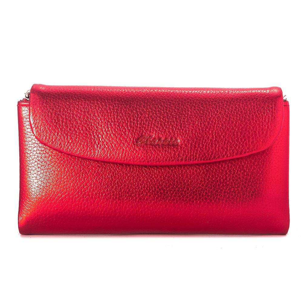 Cross-Border Long Genuine Leather Wallet Top Grain Cowhide Women's Luxury Glossy Clutch New Long Wallet For Women - Thumbnail 8