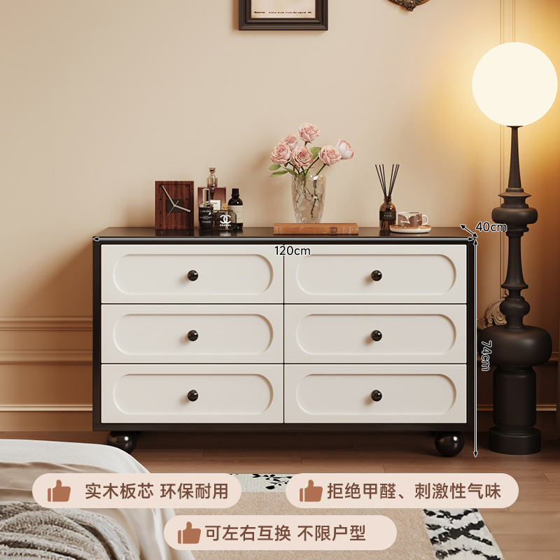 Tocador de estilo antiguo francés, cómoda, dormitorio moderno integrado, armario de cola de cama simple 2025 nuevo escritorio de maquillaje retro