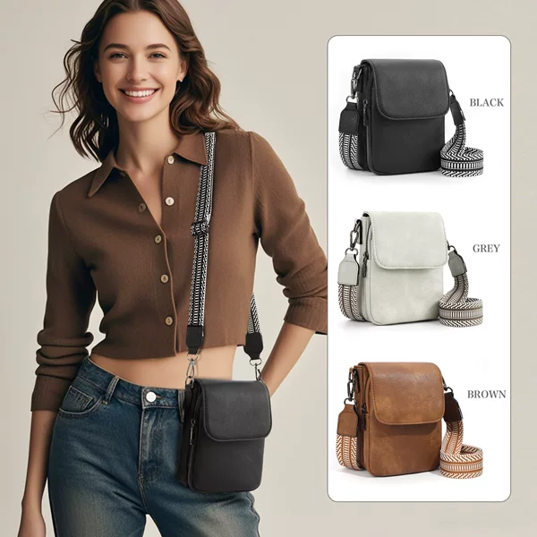 in stock cross-border hot selling mini small messenger bag portable mobile phone bag multi-pocket card slot function adjustable shoulder strap