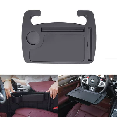 Cross-Border New Product Car Dining Table Board Seat Gap Storage Box Two-In-One Plastic Car Steering Wheel Dining Table Board (Car table board) - boxed-one-pack