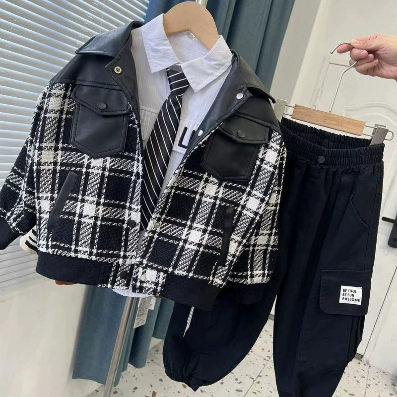 Детская/детская куртка для мальчиков для мужчин и женщин, стиль Chanel, корейский стиль, западный стиль