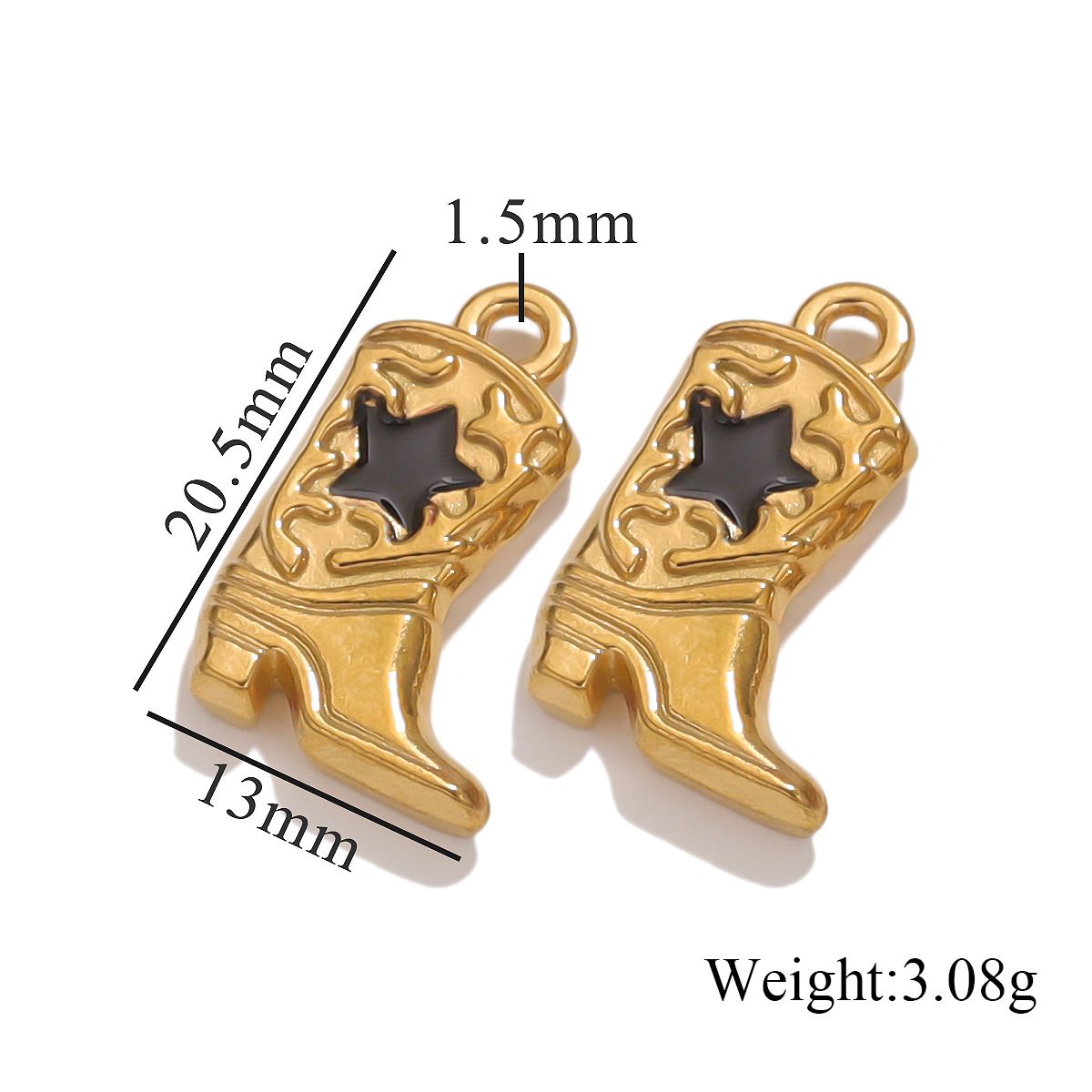 Botas de fundición de acero inoxidable colgante pequeño collar chapado al vacío pulsera colgante botas accesorios DIY joyas