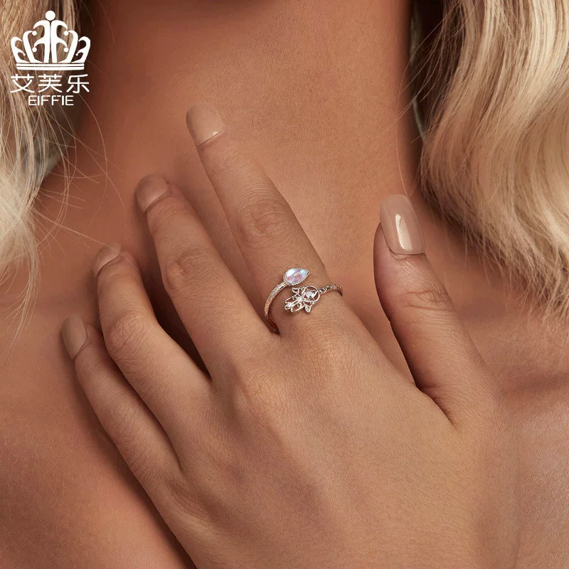 艾芙乐 Genuine ring, platinum accessory, jewelry, silver 925 sample