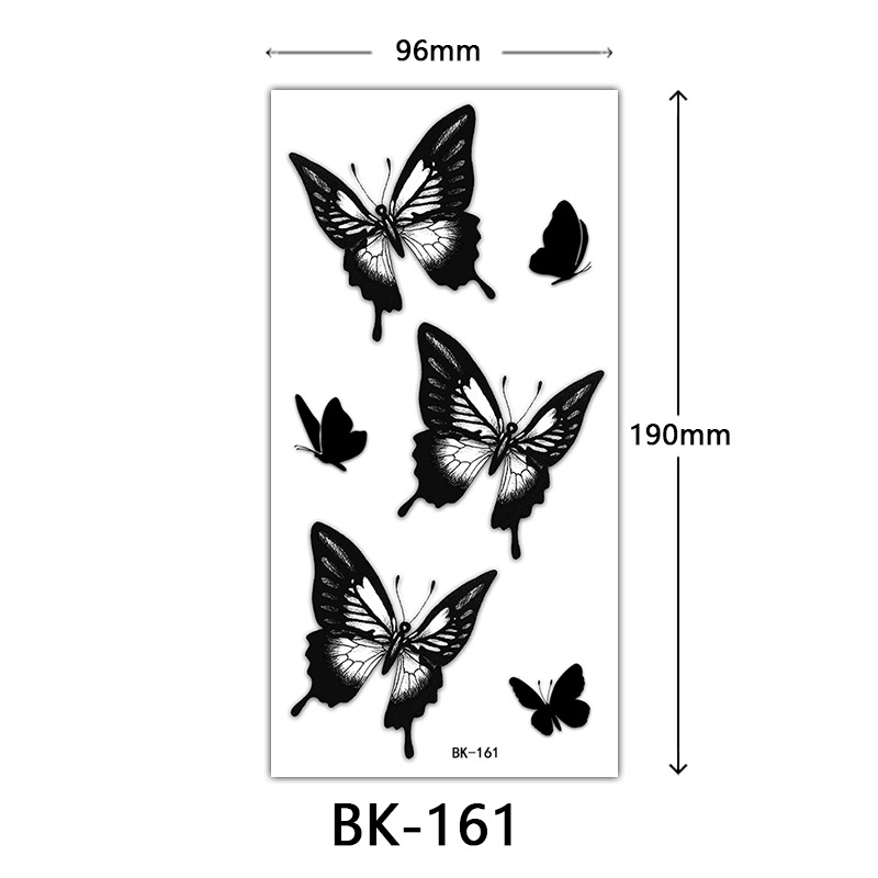 Tatuaje Temporal de Flores Boceto de Papel de Transferencia al Agua, Impresión por Transferencia de Agua, para Cuerpo image 167