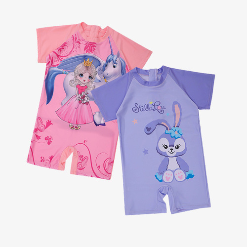 Children's swimsuit for girls, one-piece swimsuit for babies aged 1-3-6, little girls, young and middle school children, princess swimming suit