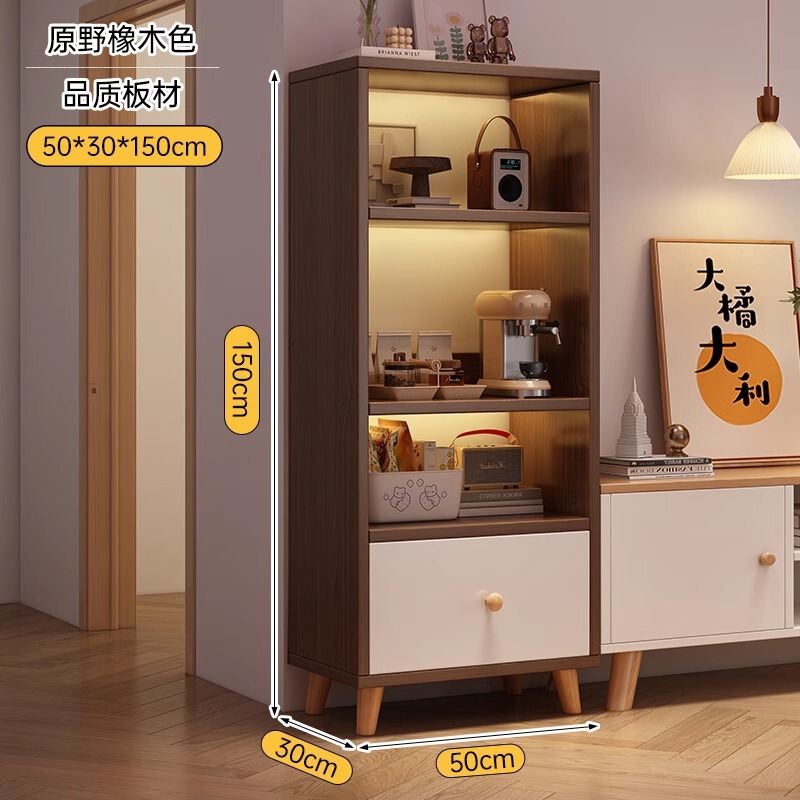书柜现代简约立柜家用书架落地置物架客厅储物柜小窄柜防尘陈列柜|undefined