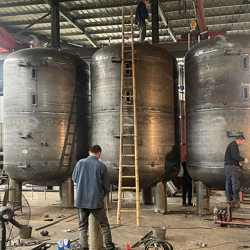 Multimedia Filter Industrial Manganese Removal Equipment Vertical Environmental Protection Filter River Water Well Water Sand and Gravel Filter Tank Customization