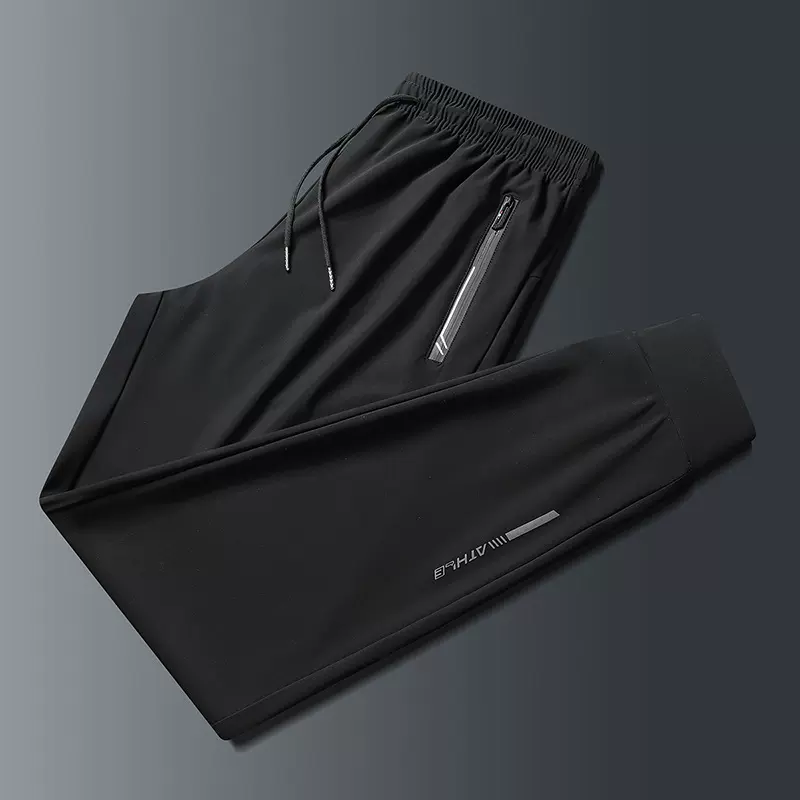 户外冰丝裤男超薄夏季男裤高弹力运动休闲裤速干丝滑冰爽直筒长裤