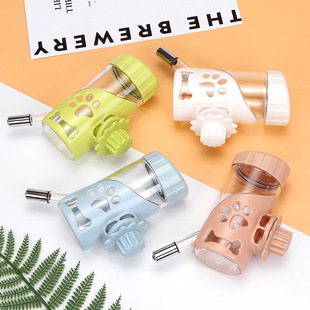 New Pet Water Dispenser Hanging Water Cup Dog Hanging Stainless Steel Automatic Water Bottle for Cats Pet Supplies