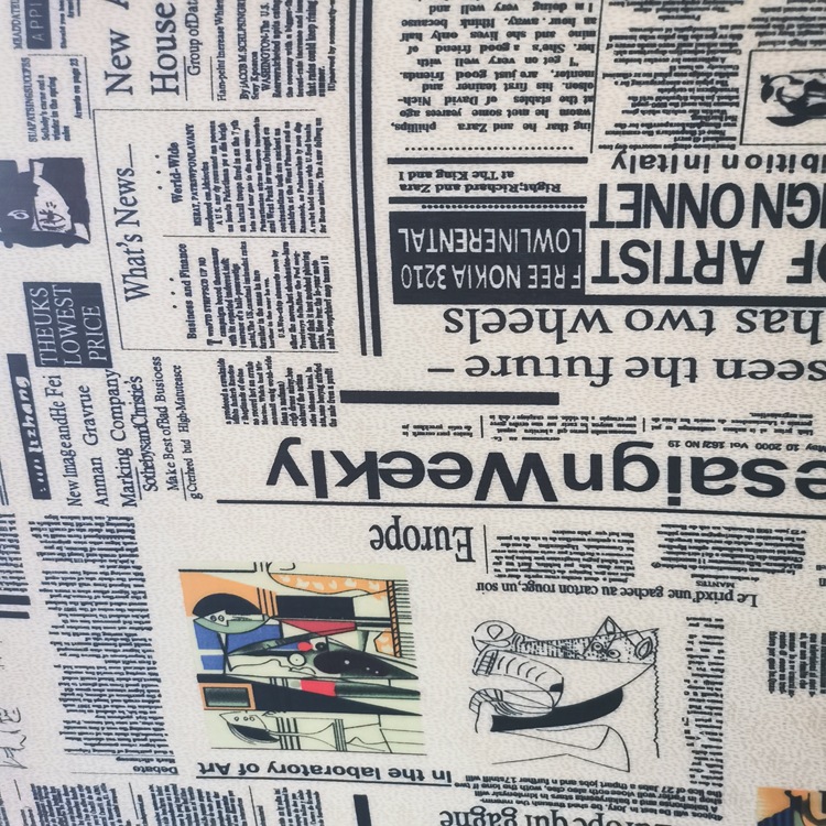 The color tin printing series of printed newspapers are in stock and widely applicable to the outer packaging fabrics of bags, cosmetic bags, handbags, etc detail image 4