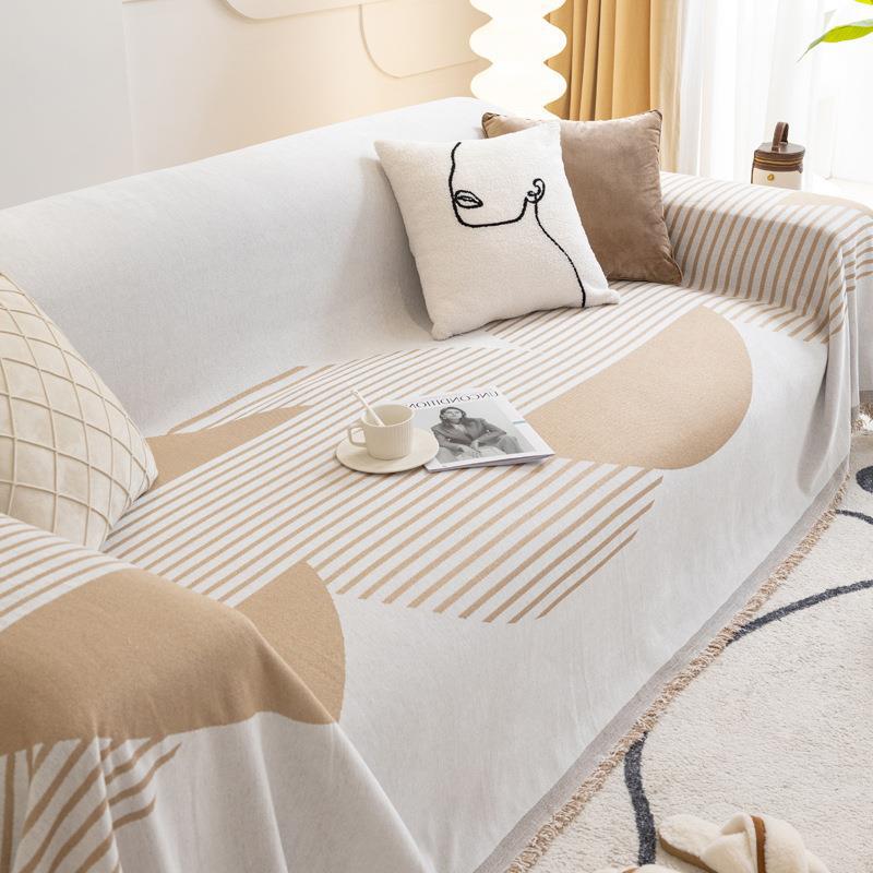 Sofa cover cloth ins style four seasons universal chenille sofa cover non-slip sofa cushion dustproof cover cloth all inclusive