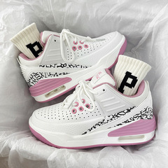 2023新款厚底增高秋季氣墊板鞋女ins潮超火百搭老爹鞋休閒小白鞋