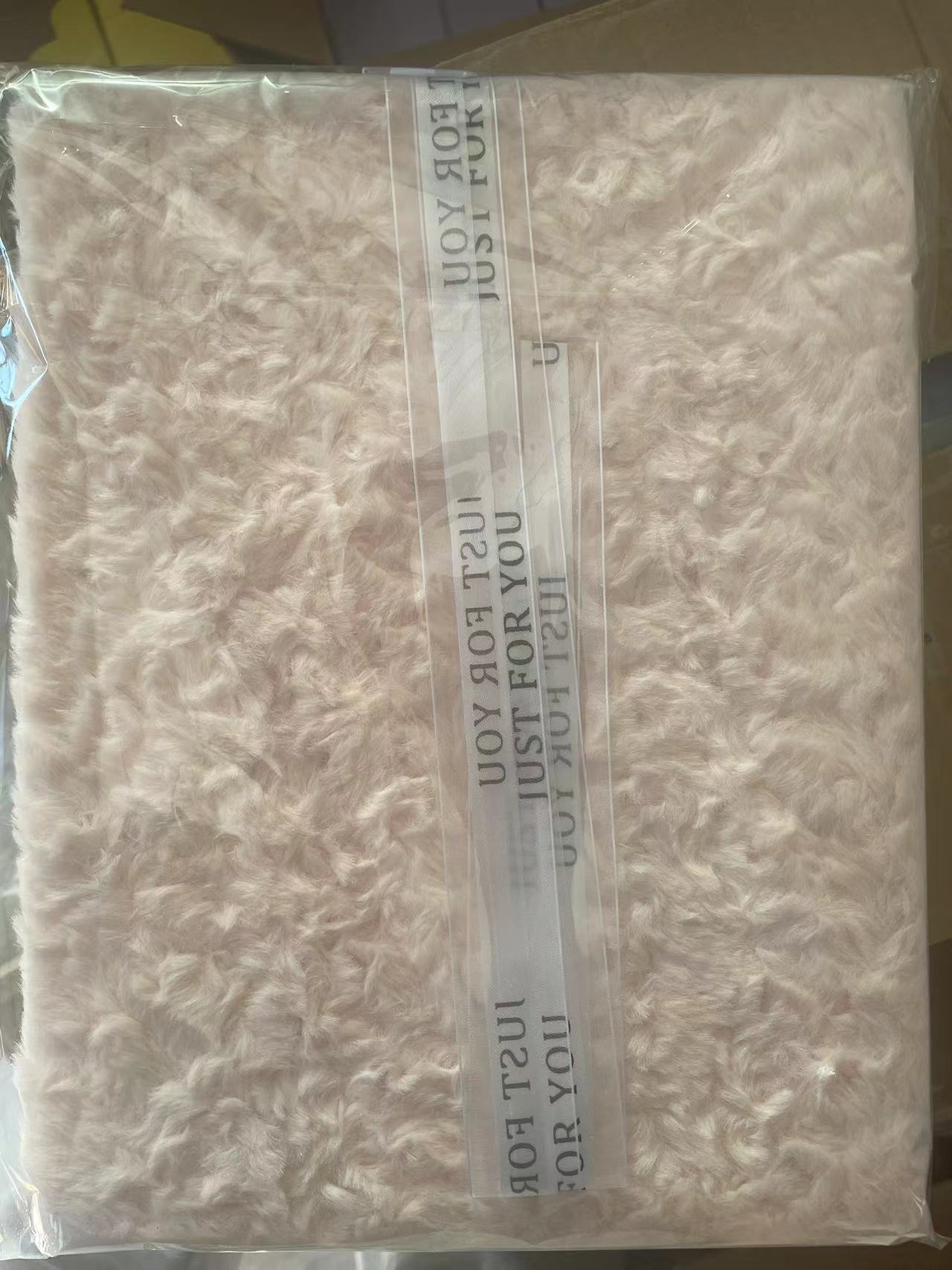 Plush pink cover big black