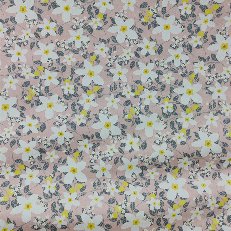 1.6米窄幅纯棉斜纹碎花布料 小卡通服装面料 被套床单床品批发