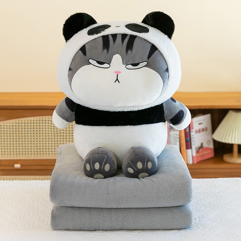 Doll Blanket 2 en 1 Peluche Doll Oficina siesta aire acondicionado Quilt Mi gato real Blanket Batch