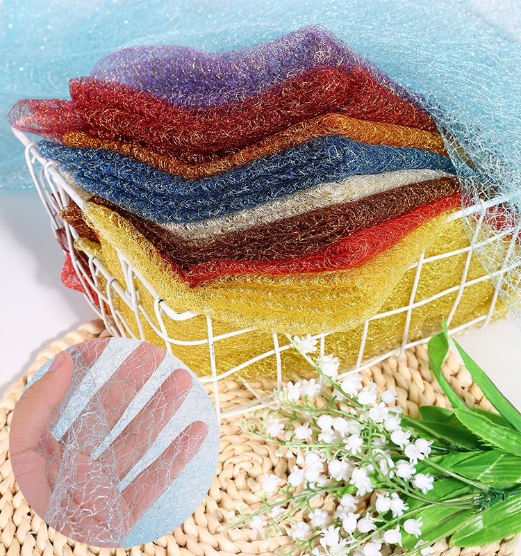 乱网镂空网纱 亮丝网纱布料 婚庆鲜花装饰纱裙纱服装纱金银丝网纱