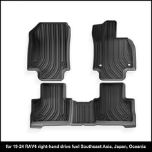 适用于19-24款丰田RAV4右舵汽车脚垫专车专用TPE脚垫后备箱垫跨境