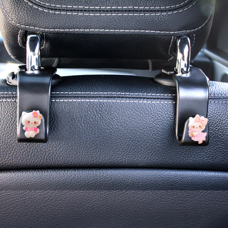 Asiento de coche ganchos traseros suministros interiores Little Devil girl asiento de coche coche coche lindo paraguas almacenamiento