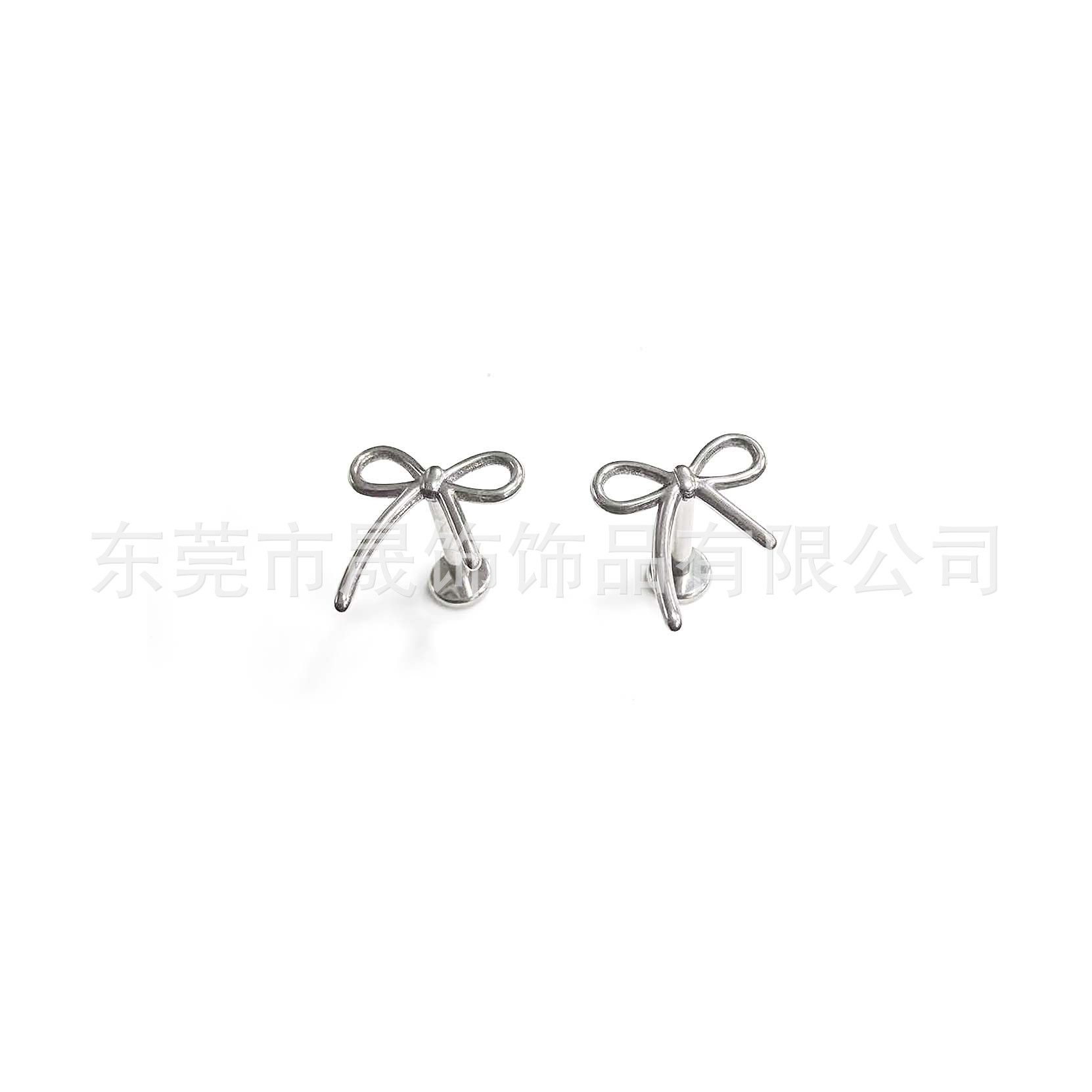 F136 Titanium Alloy Butterfly 结 Ear Stud G23 Titanium Internal Thread Labret Stud 人体 Piercing Jewelry Helix Cartilage Stud