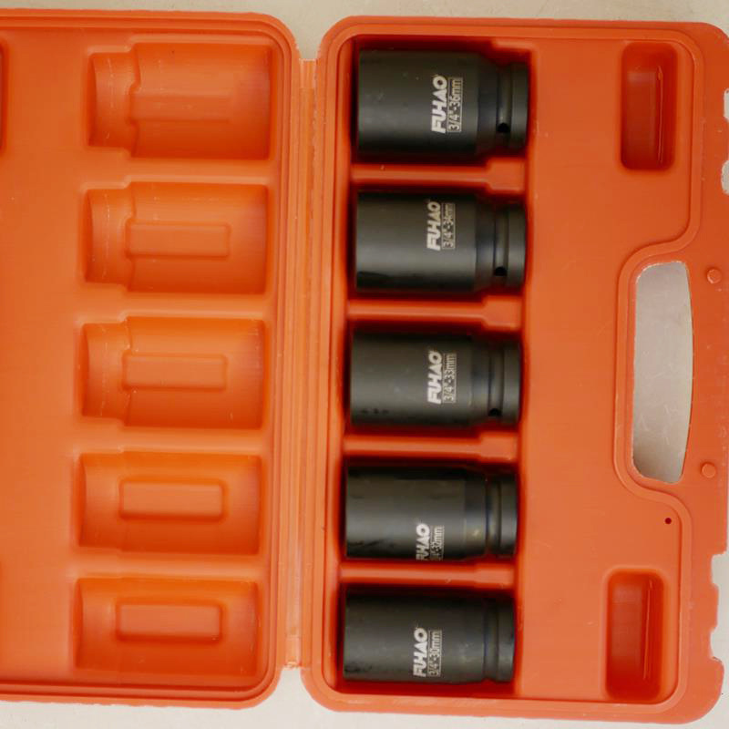 3/4寸五件套汽配工具维修套筒 五金工具套件汽配汽保维修工具