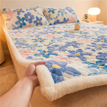 加厚牛奶绒床垫冬季家用保暖床褥垫珊瑚绒学生宿舍单人夹棉床护垫