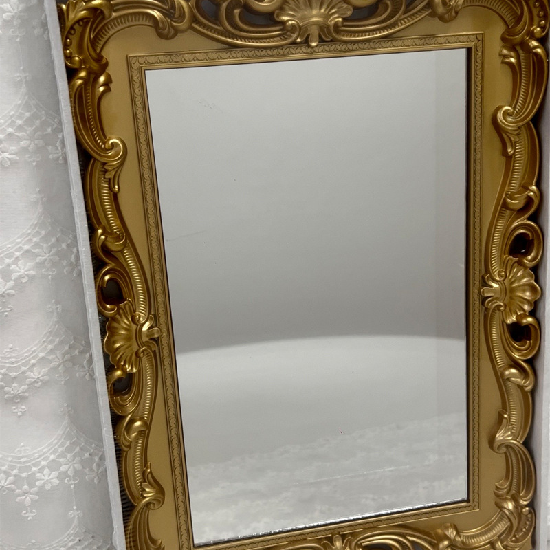 Retro retro de estilo europeo espejo de almacenamiento de la joyería tocador bandeja de la boda Internet celebridad foto accesorios decoración postre placa