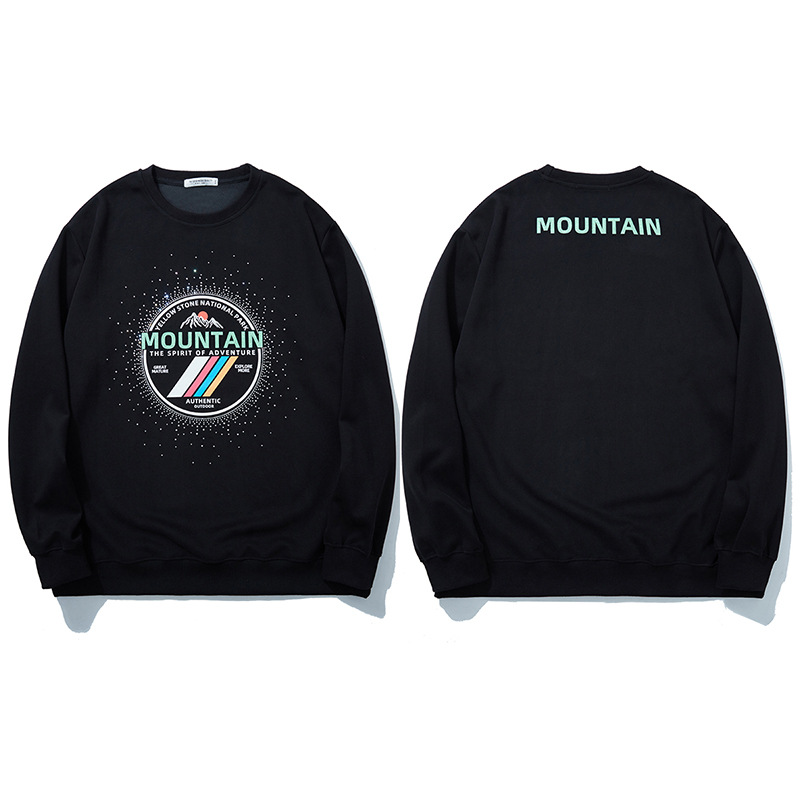 Men's Clothing Fashion Brand Large Size Men's Autumn Small Letter Printing Hot Diamond Loose Three Color Plus Size Sweater_voghion.com