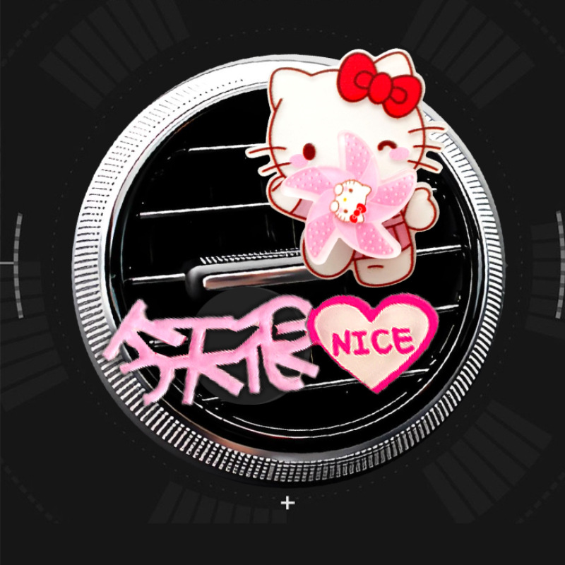 Clip de salida de aire para automóvil Cartoon Sanrio Parche Aromaterapia Perfume para automóvil Adornos de dibujos animados Suministros decorativos para automóvil