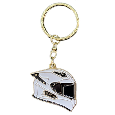 Motosiklet dəbilqələri Accessories Unisex Jewelry Pendant - keychain-white-helmet-shape