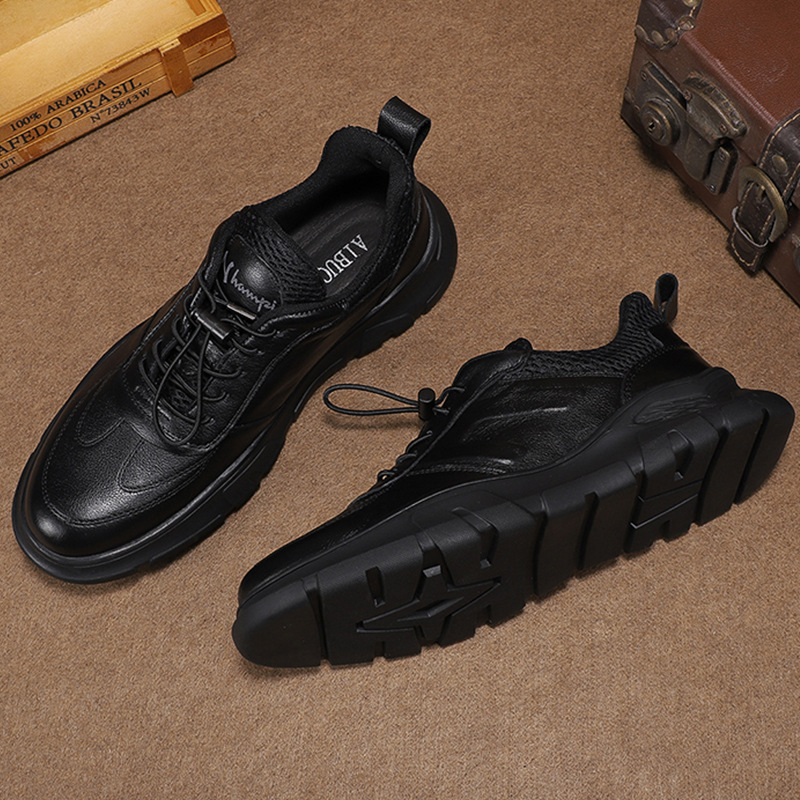 Men's Shoes Autumn 2022 New Men's Leather Sports Lightweight Comfortable Leather Shoes Men's Casual Trendy Versatile Shoes Men's Fashion Shoes