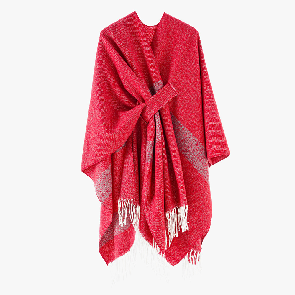 Transfronterizo Amazon Gradient Chale Plaid Abrigo Otoño Invierno Mantras Calentamiento Ribbon