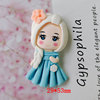 Big cartoon resin for princess with accessories, children's cute hair accessory, new collection