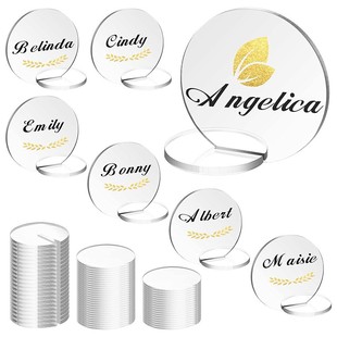 10Pcs Blank Acrylic Blank Round Table Number Seat Sign DIY Wedding Party Birthday Party Seat Card