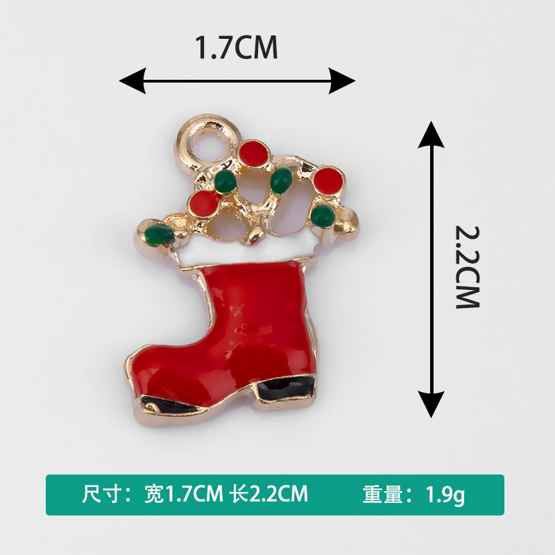 卡通圣诞节系列滴油点钻项链手链吊坠小挂件批发创意饰品diy配件|undefined
