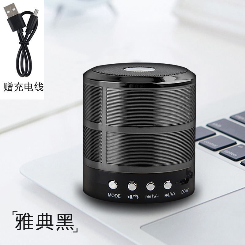 Altavoz Bluetooth WS-887 Mini Subwoofer, Portátil para Hogar y Exterior, Carcasa Metálica, Tarjeta TF, Audio Inalámbrico, Fabricante Mayorista