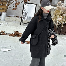 童装女童中长款呢大衣2025冬季新款儿童加厚保暖外套大童秋冬衣服