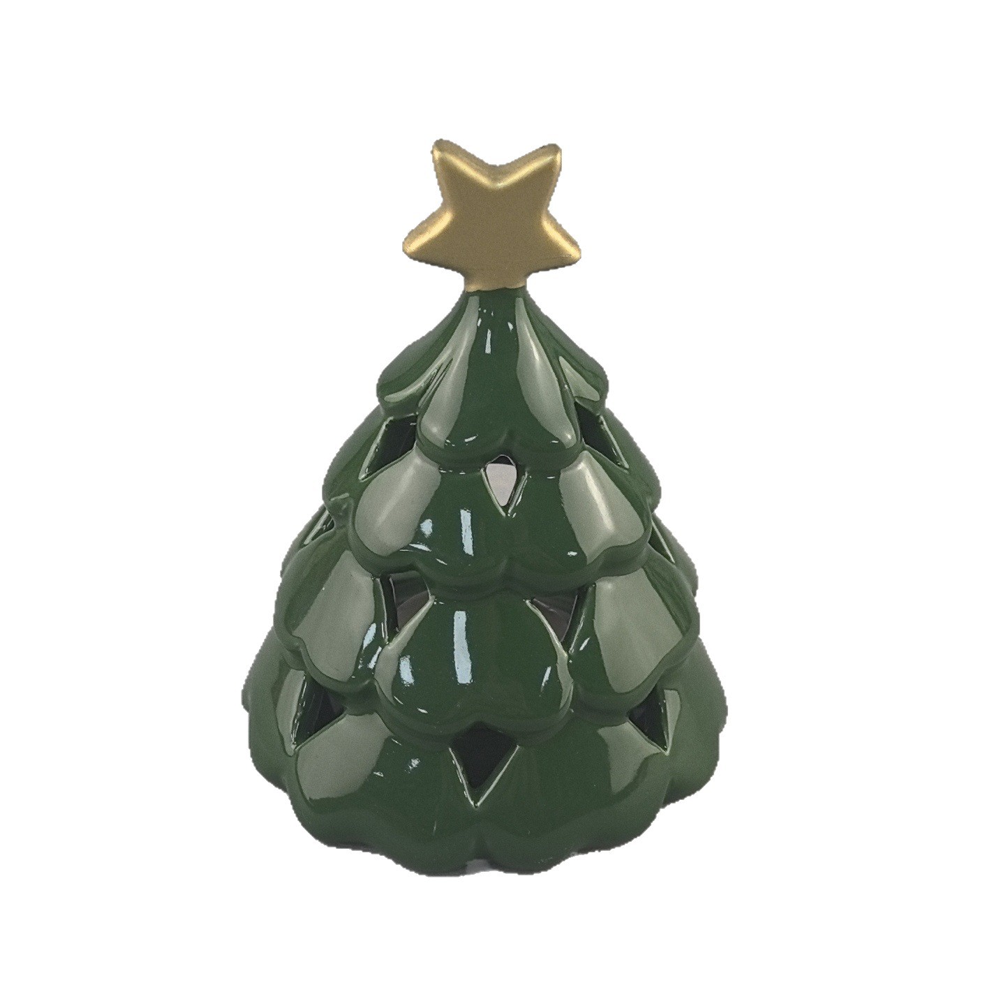 Ventas transfronterizas de cerámica de árbol de Navidad, lámpara de vela de incienso, atmósfera de Navidad creativa, decoraciones de atmósfera