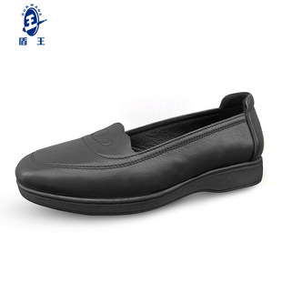 Shield King cowhide non-slip electrical insulation shoes breathable lightweight soft bottom work shoes women's administrative kitchen labor protection safety shoes