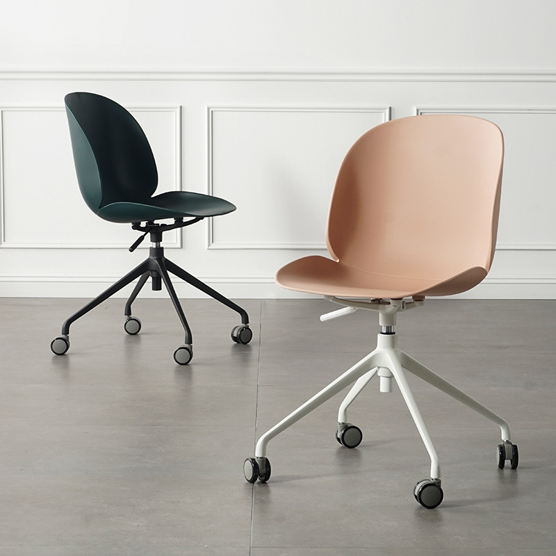 Nordic office chair home ergonomic chair comfortable computer chair plastic dining chair rotating adjustable chair back chair
