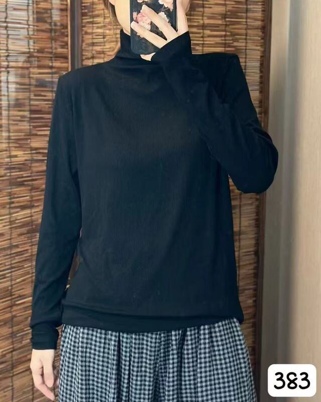 CO 2025秋季款韩版宽松显瘦简约高龄纯色打底衫百搭亲肤内搭女383|undefined
