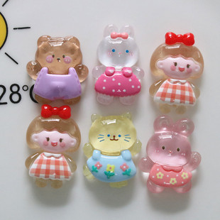 resin diy accessories mobile phone case diy accessories hair accessories handmade material resin accessories wholesale transparent rabbit north 15