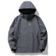 6266 Charge Clothes Single Layer Drag Hat Solid Color Waterproof Women's Thin Single Impact Windproof Jacket Men's Three-proof Mountaineering Suit