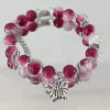 Wine red butterfly bracelet [1 piece]