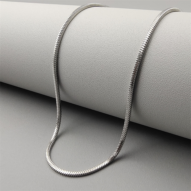 Titanium Steel Square Snake Bone Necklace for Men and Women, Hip-Hop Trendy Chanel-Style Sweater Chain, Clavicle Chain, Stainless Steel Necklace Jewelry Titanium Steel Square Snake Bone Necklace for Men and Women, Hip-Hop Trendy Chanel-Style Sweater Chain, Clavicle Chain, Stainless Steel Necklace Jewelry