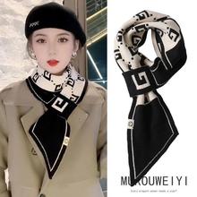 针织秋冬新款围巾时尚韩版百搭秋冬季加厚保暖装饰围脖护颈领巾