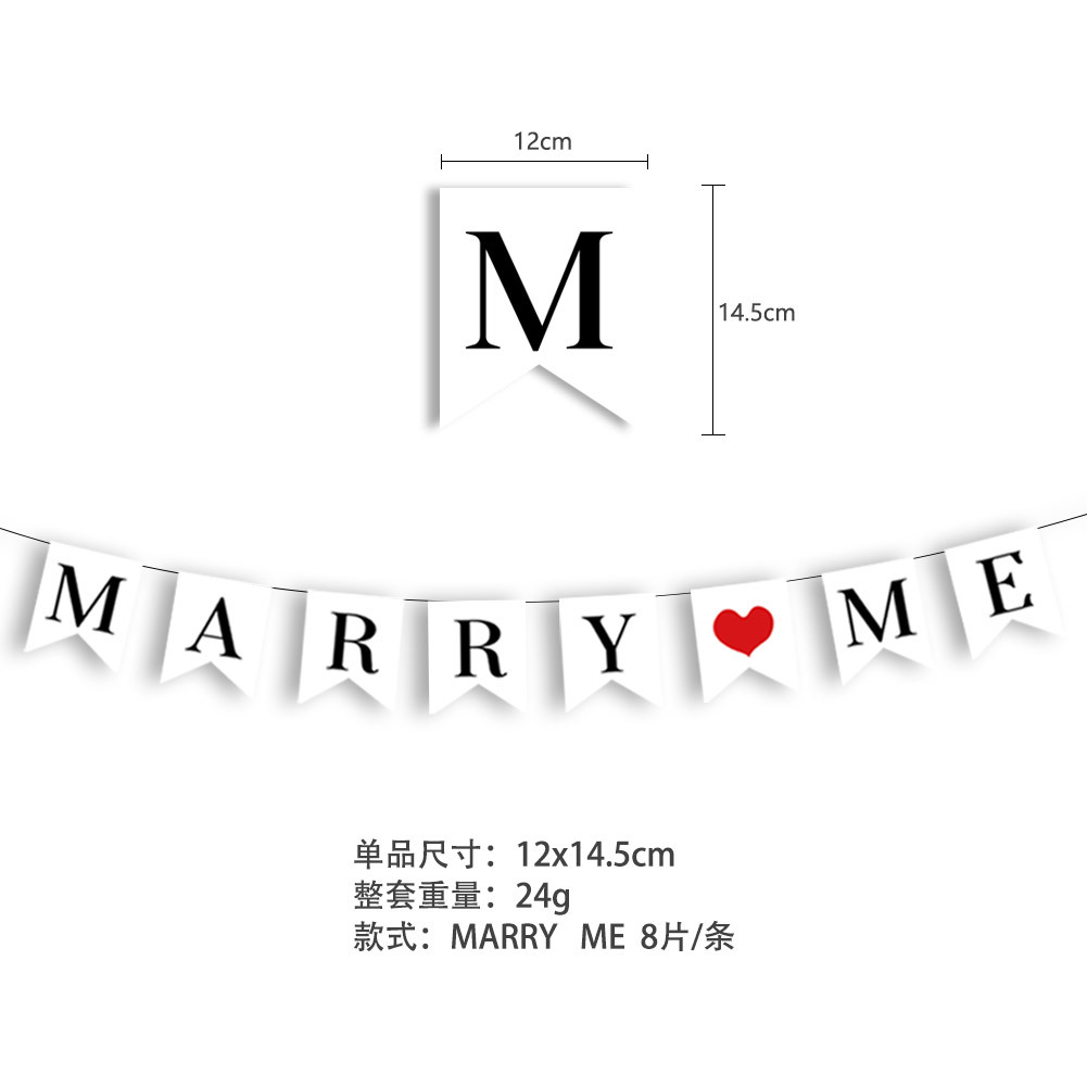 Decoración de cumpleaños tirar bandera confesión propuesta tirar flor Blanco Amor tirar bandera tronco sorpresa diseño cumpleaños tirar bandera