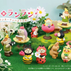 日本の猫デスクトップ装飾品 ZAKKA クリエイティブ漫画春の庭の装飾トレンディな DIY 樹脂工芸品装飾品